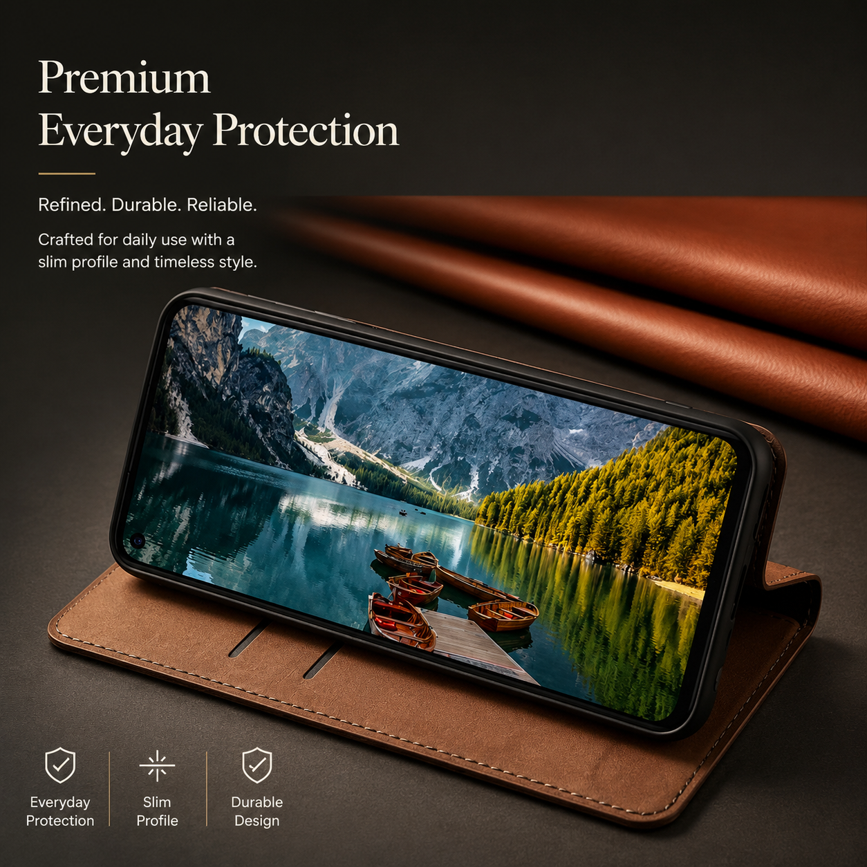 Premium iPhone Case Genuine Leather Wallet Flip Cover Card Holder Crocodile Texture Shockproof Protective Cover Anti Scratch Slim Full Protection