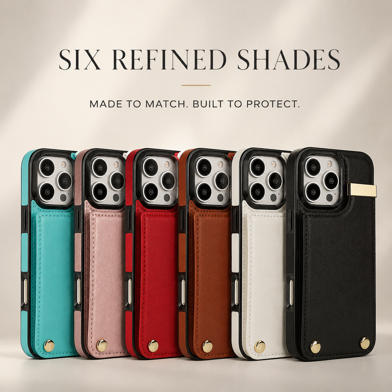Premium iPhone Case Leather Wallet Flip Cover MagSafe Compatible Card Holder Magnetic Closure Shockproof Camera Protection Slim Full Coverage