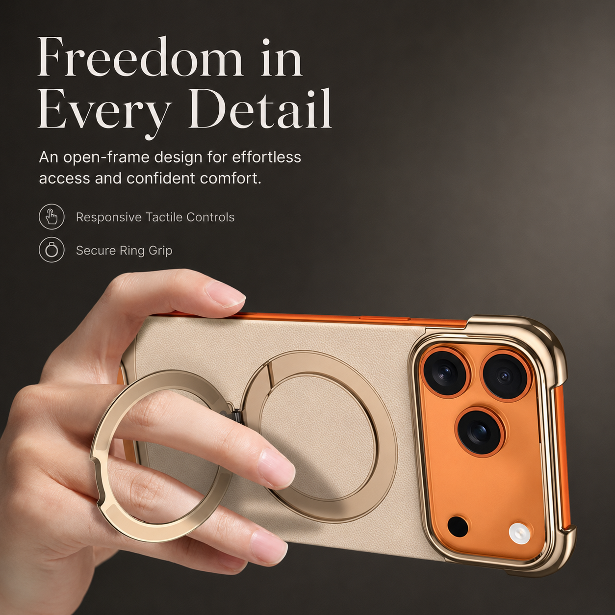 Premium iPhone Case MagSafe Compatible Frameless Magnetic Leather Back Metal Bumper Stand Shockproof Camera Lens Guard Ultra Thin Design