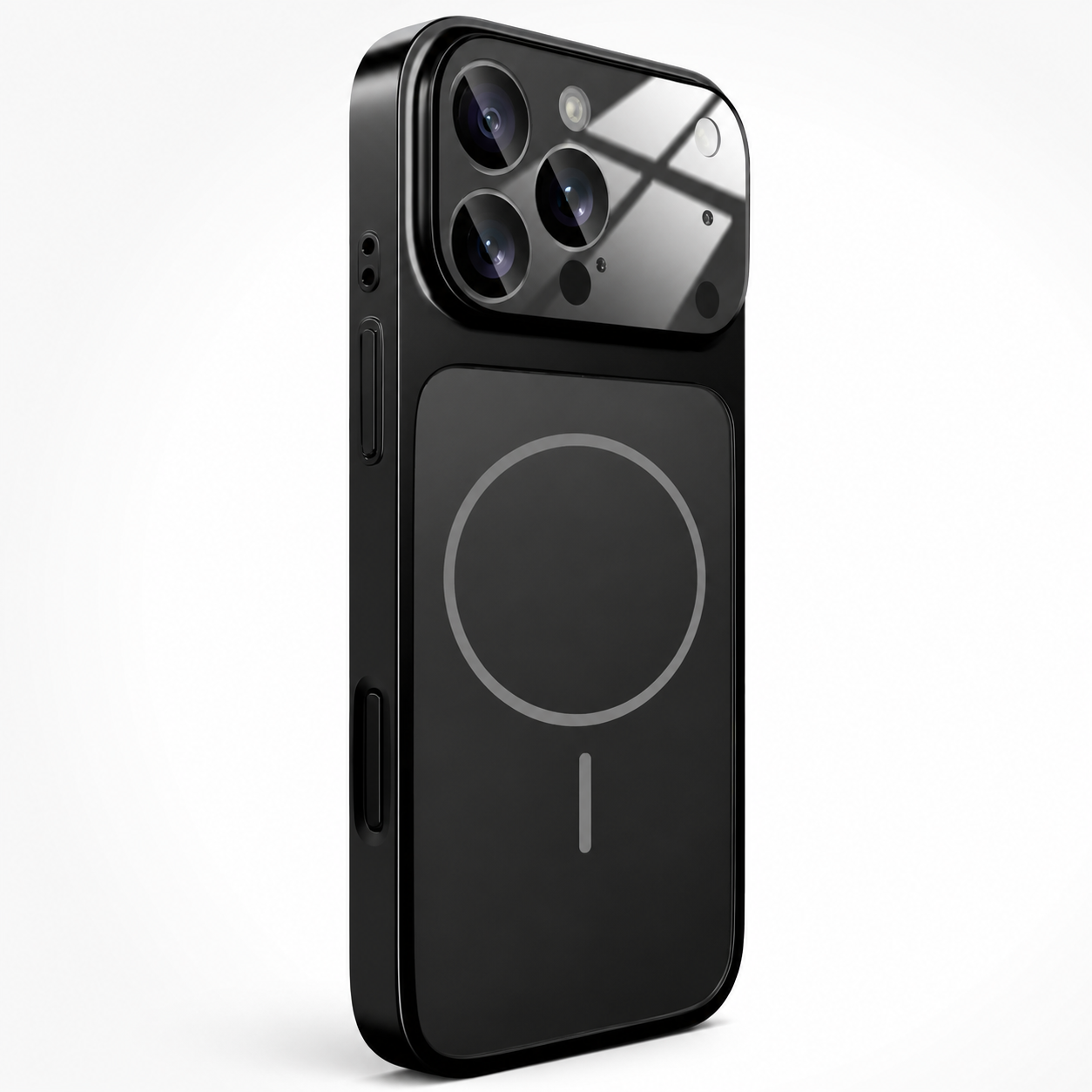 Premium iPhone Case MagSafe Compatible Magnetic Nano Matte Glass Back Cover Shockproof Armor Frame Camera Lens Protection Ultra Thin Full Coverage