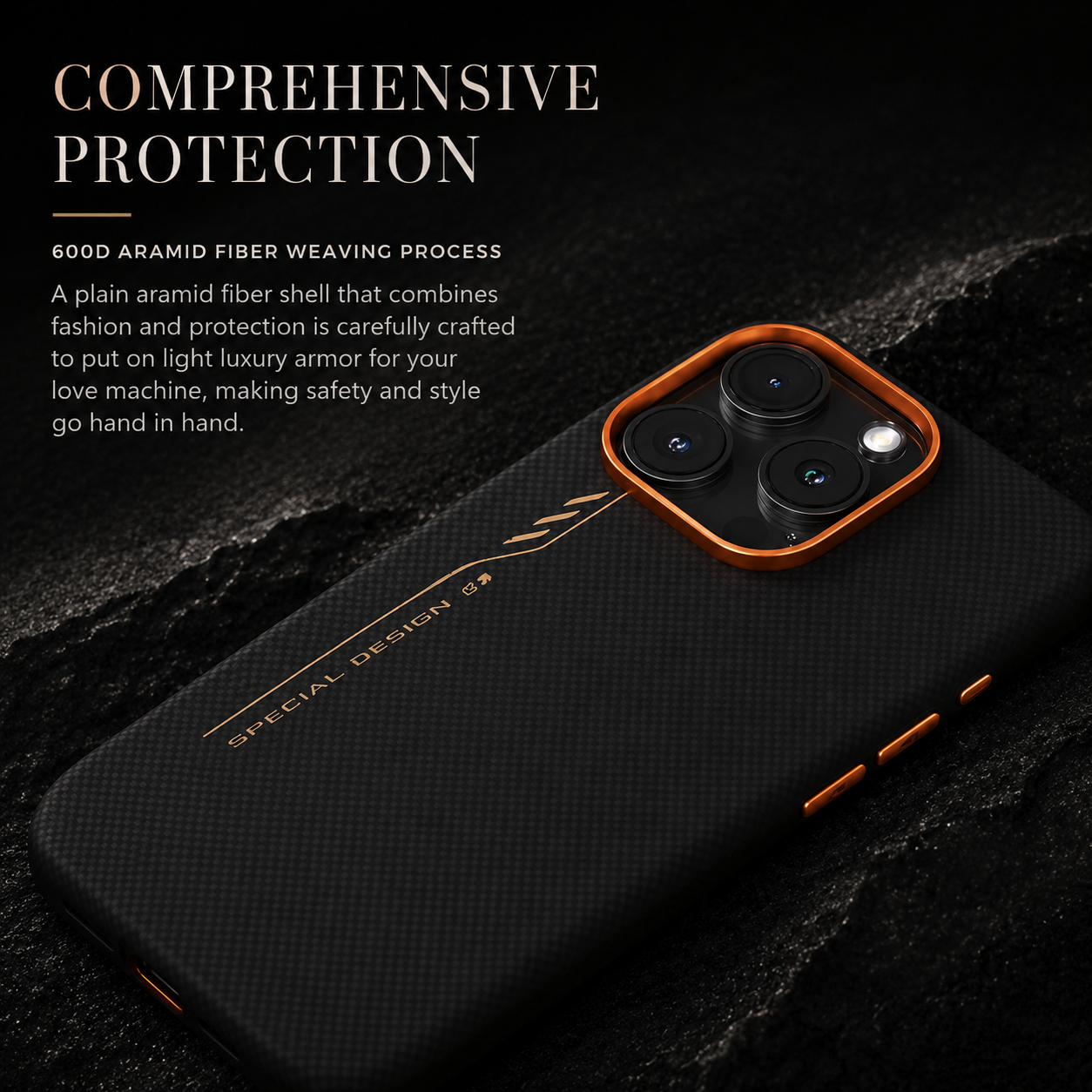 Premium iPhone Case MagSafe Compatible Kevlar Aramid Fiber TPU PC Hybrid Cover Half Wrapped Magnetic Shockproof Anti Scratch Slim Lightweight Design