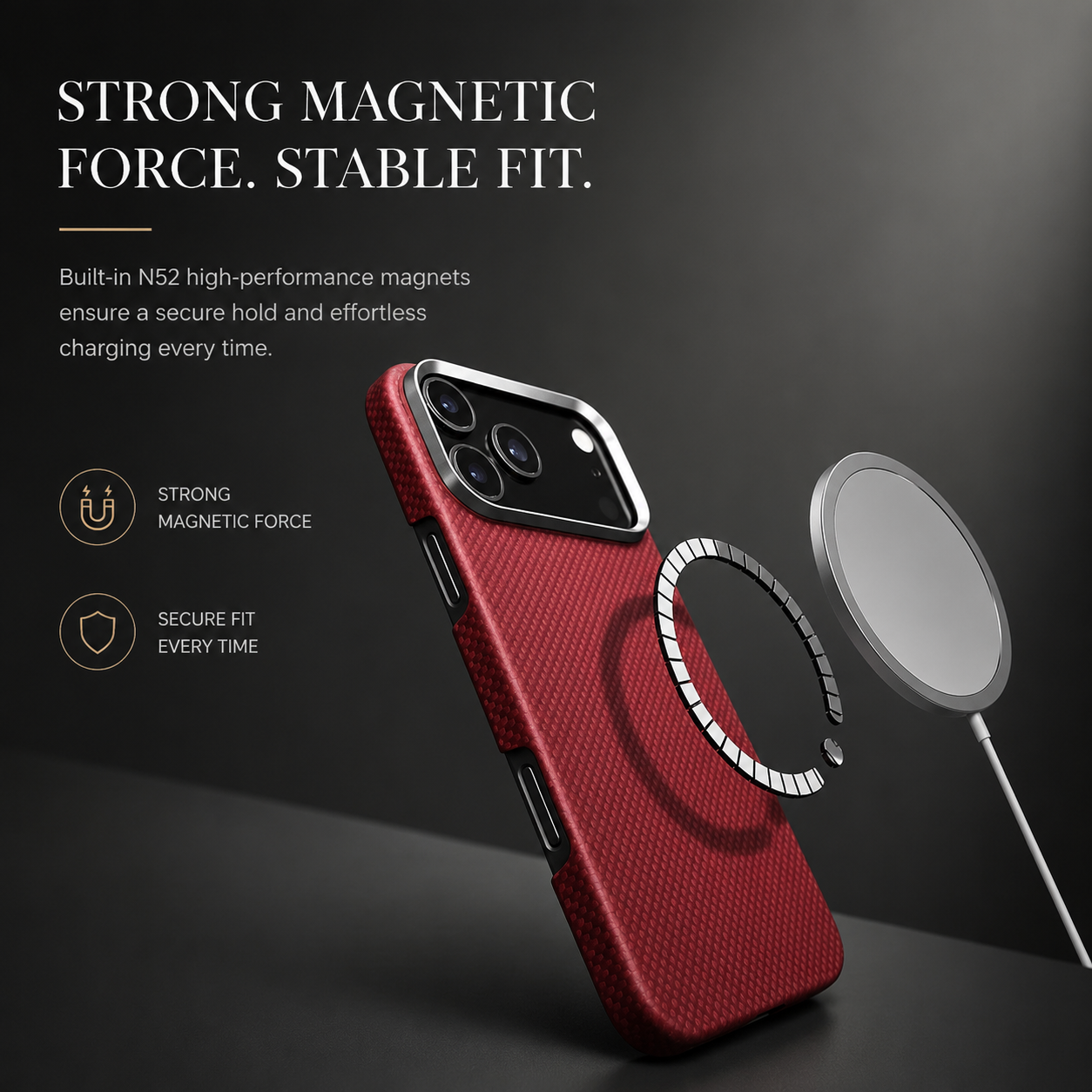 Premium iPhone Case MagSafe Compatible Aramid Fiber Carbon Fiber Protective Cover Wireless Charging Shockproof Ultra Slim Camera Lens Protection Hard Back