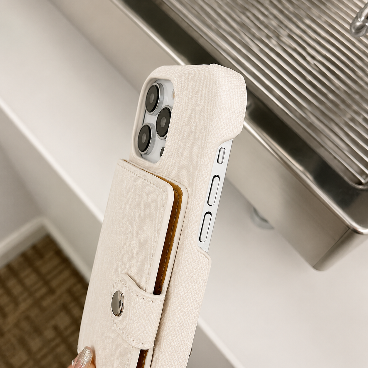 Premium iPhone Case Wallet Crossbody Flip Cover RFID Blocking Card Holder PU Leather Magnetic Closure Shockproof Full Coverage Strap Design Protective Case