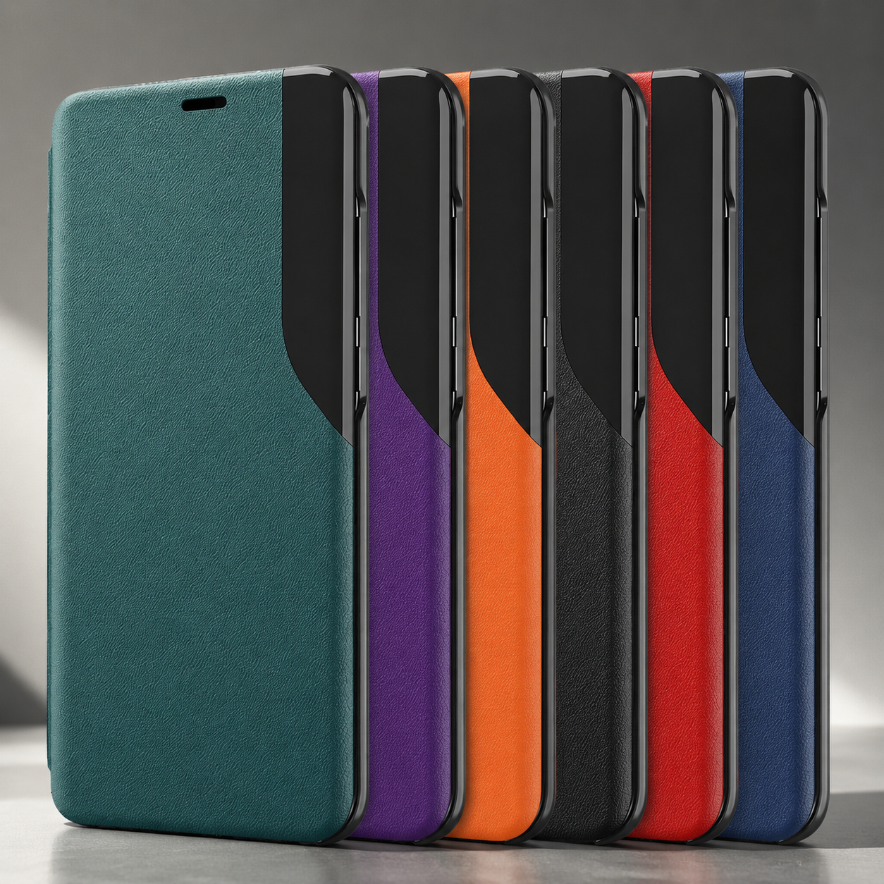 Premium iPhone Wallet Case MagSafe Compatible Magnetic Flip Cover PU Leather Card Holder Kickstand Shockproof Protective Full Coverage Camera Lens Guard Design