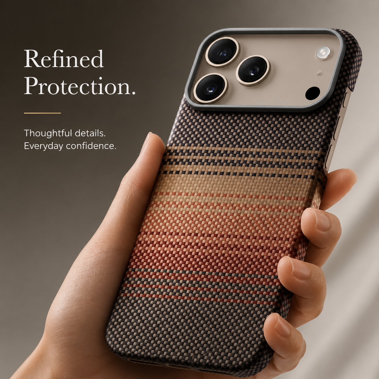 Premium iPhone Case MagSafe Compatible Aramid Carbon Fiber Ultra Thin Magnetic Protective Cover Shockproof Lightweight Slim Minimalist Design