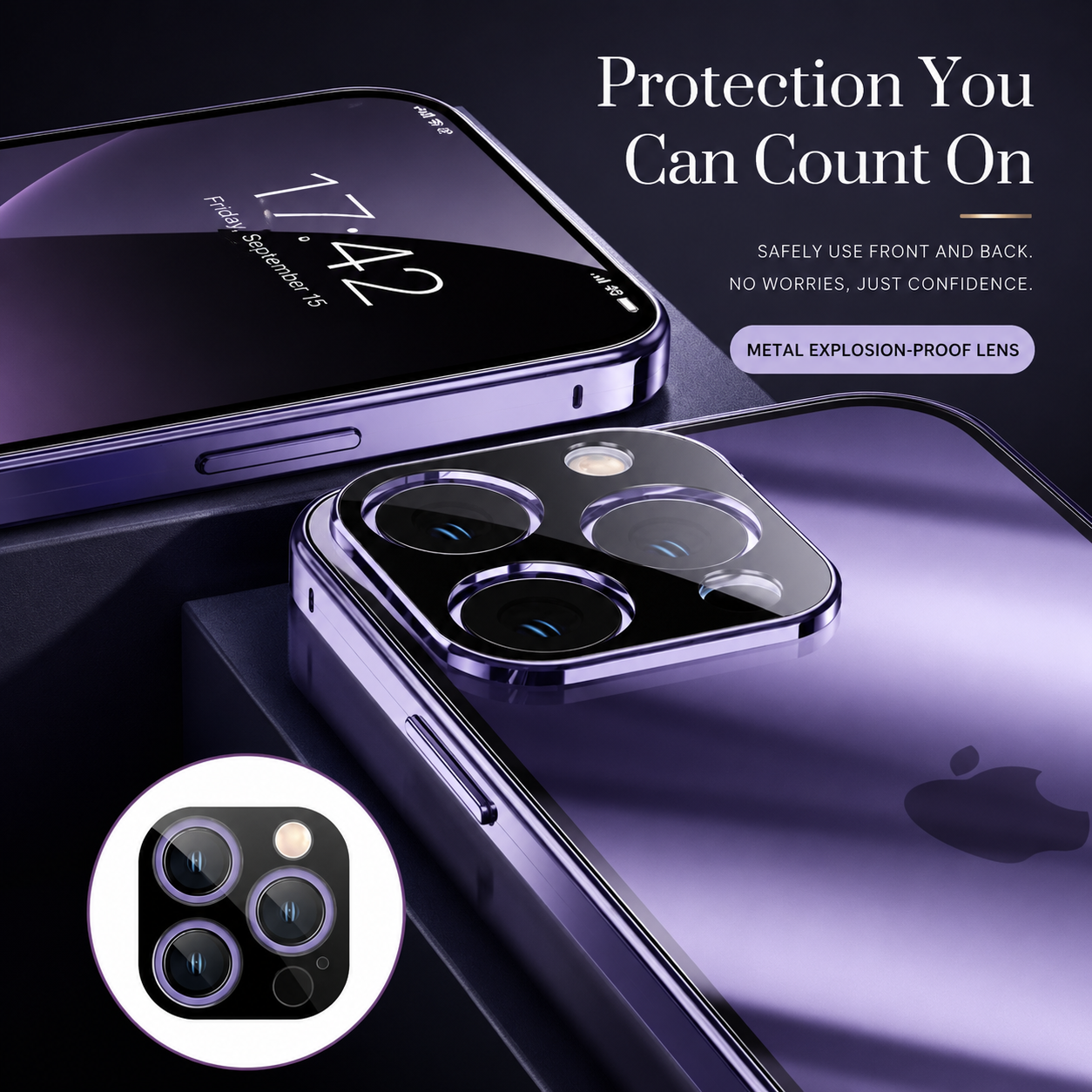 Premium iPhone Case MagSafe Compatible Magnetic Fit Double Sided Tempered Glass Metal Frame 360 Full Body Shockproof Cover Camera Lens Protection Slim Design