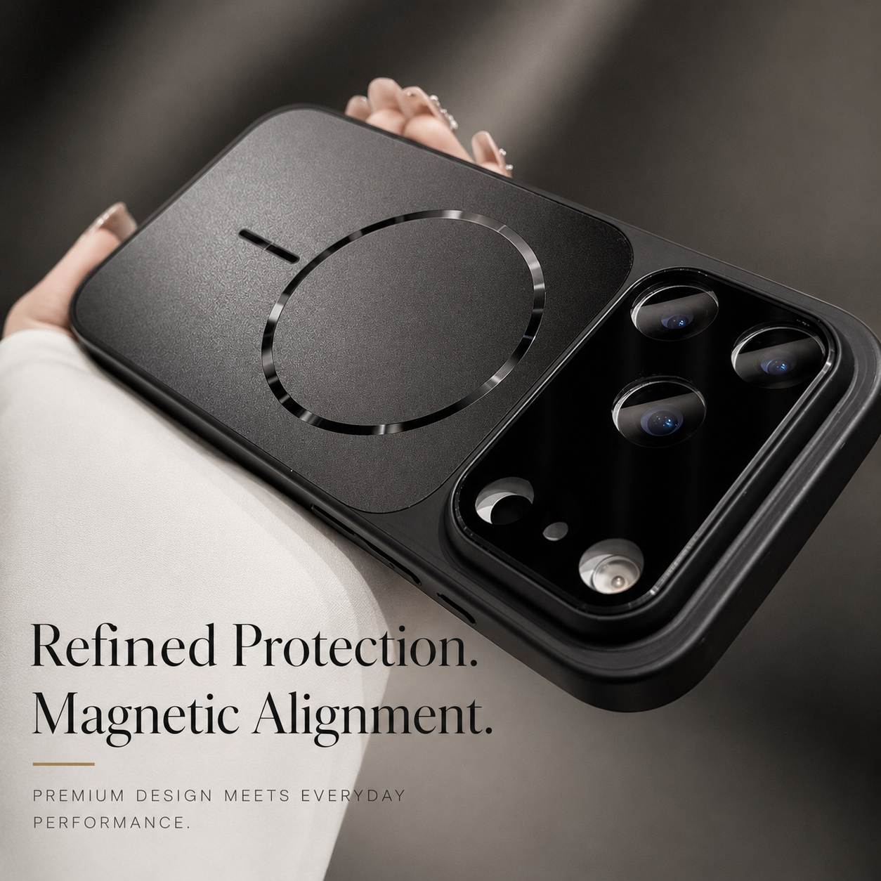 Premium iPhone Case MagSafe Compatible Magnetic Matte Protective Cover Shockproof PC Back Glass Camera Lens Guard Anti Fingerprint Slim Full Coverage Design