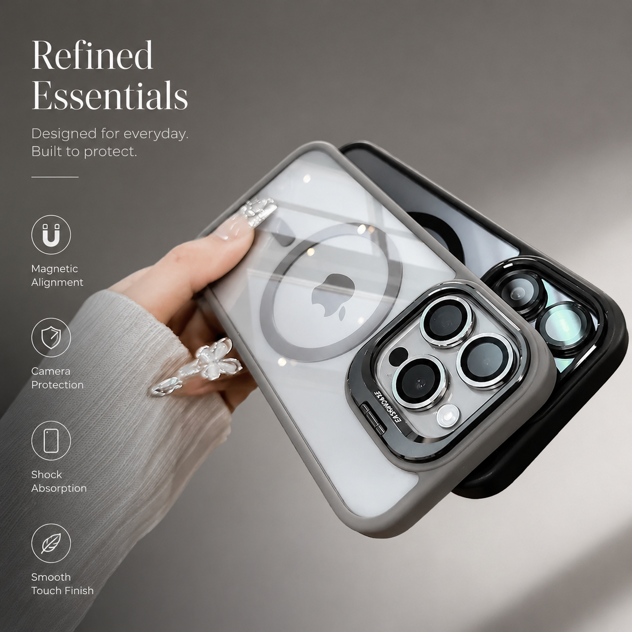 Premium iPhone Case MagSafe Compatible Shockproof Bumper Protective Cover Full Body Protection Camera Lens Guard Magnetic Slim Durable Design