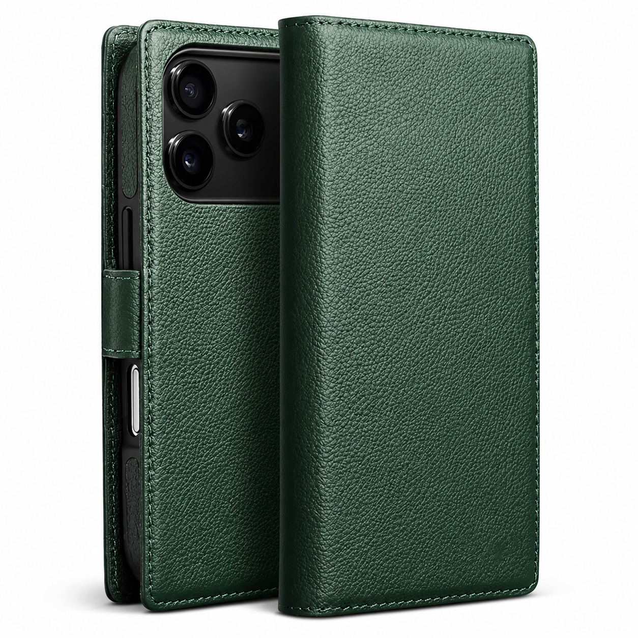 Premium iPhone Case Genuine Leather Wallet Flip Cover Card Holder Kickstand Shockproof Anti Scratch Ultra Slim Full Coverage Protective Design