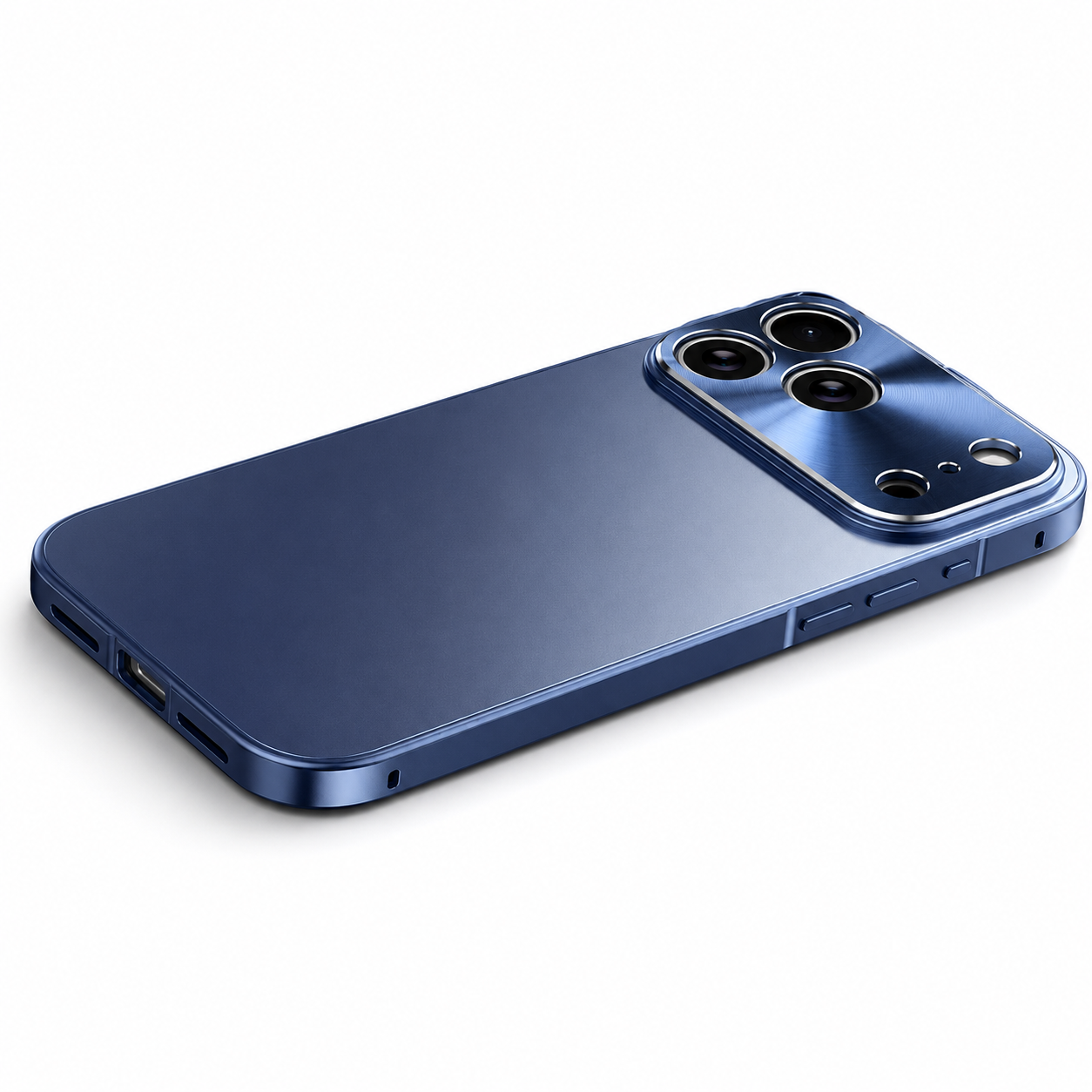 Premium iPhone Case Ultra Thin Aluminum Frame Frosted Matte Back Cover Shockproof Protective Camera Lens Guard Slim Design Full Coverage Anti Fingerprint