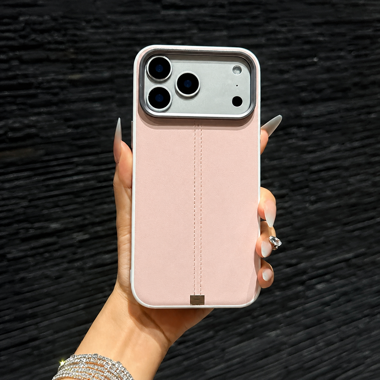 Premium iPhone Case Business Leather MagSafe Magnetic Cover Metal Button Shockproof Anti Fall Slim Full Coverage Anti Scratch Protective Design