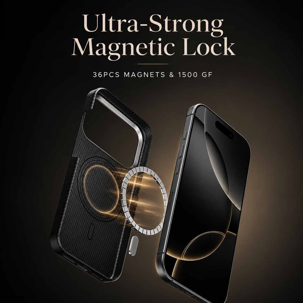 Premium iPhone Case Aramid Fiber Slim Hard Cover Matte Black Shockproof Protective Anti Scratch Lightweight Full Coverage Durable Design