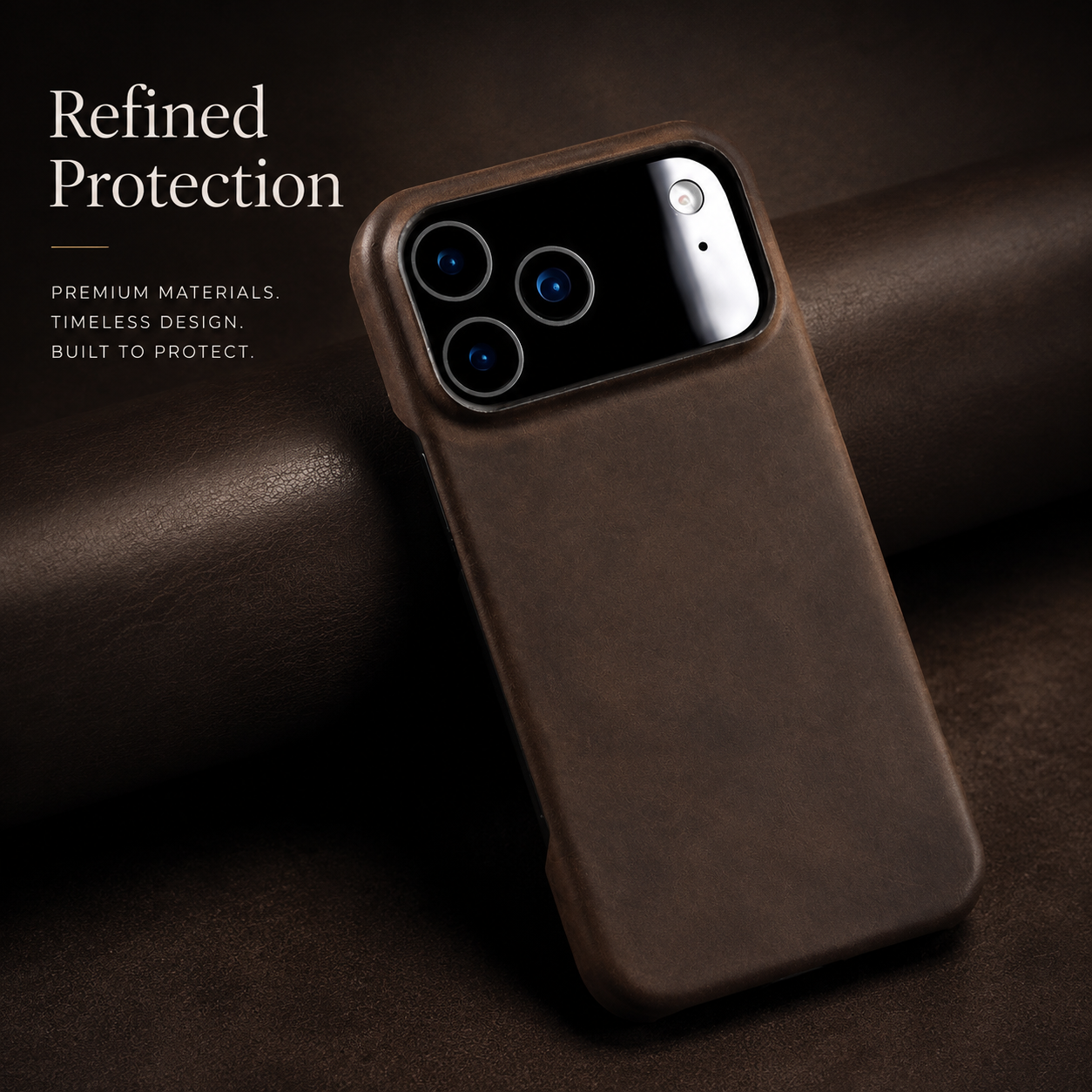 Premium iPhone Case MagSafe Compatible Genuine Leather Magnetic Cover Cowhide Texture Shockproof Protective Cover Anti Scratch Full Back Slim