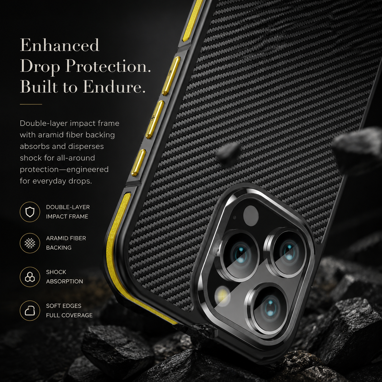 Premium iPhone Case MagSafe Compatible Magnetic Aramid Fiber Protective Cover 600D Carbon Texture Ultra Thin Lightweight Shockproof Camera Protection