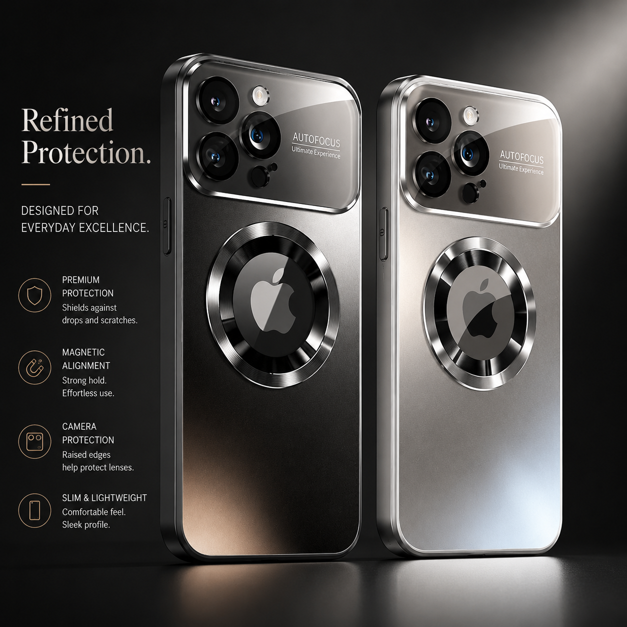 Premium iPhone Case MagSafe Compatible Matte Finish Shockproof PC TPU Protective Cover Magnetic Charging Camera Lens Protection Slim Full Coverage Design