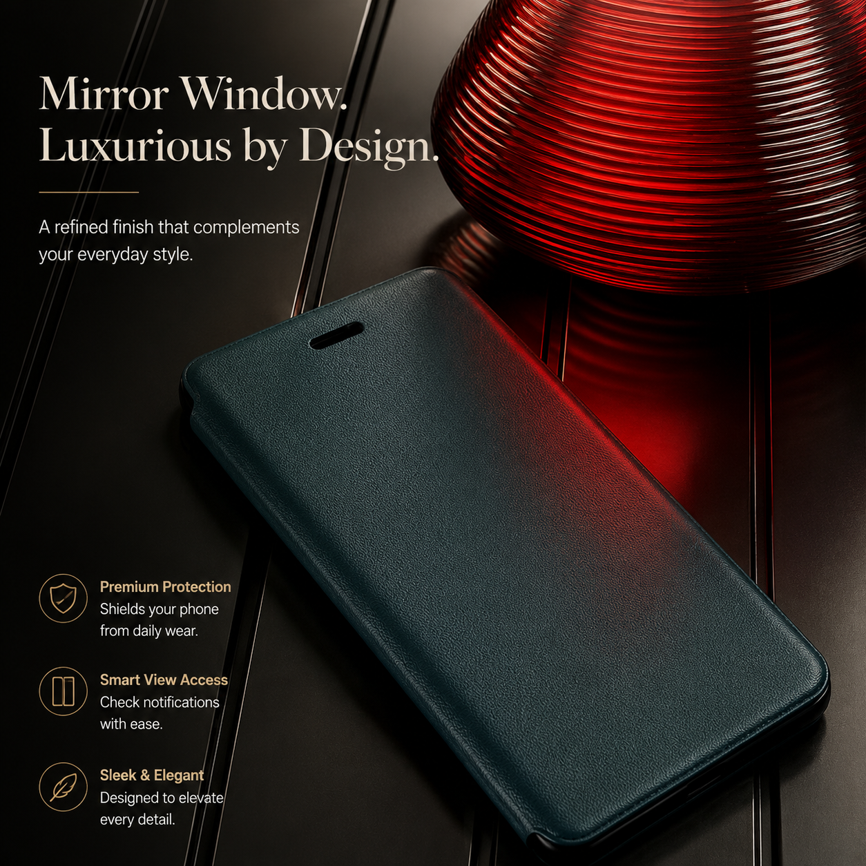 Premium iPhone Wallet Case MagSafe Compatible Magnetic Flip Cover PU Leather Card Holder Kickstand Shockproof Protective Full Coverage Camera Lens Guard Design