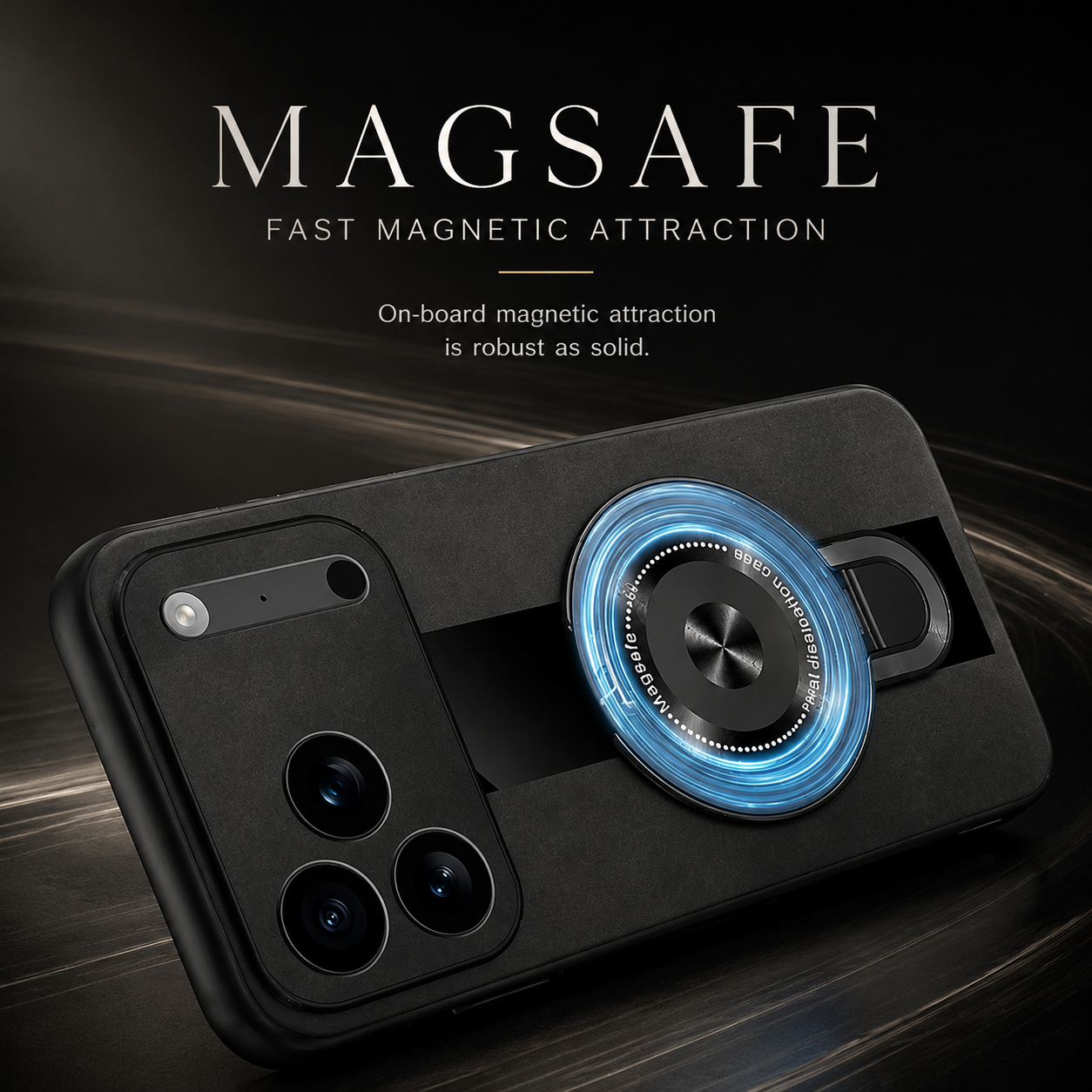 Premium iPhone Case Magnetic Matte Fiber MagSafe Compatible Ring Stand Shockproof PC TPU Silicone Hybrid Slim Full Coverage Protective Design