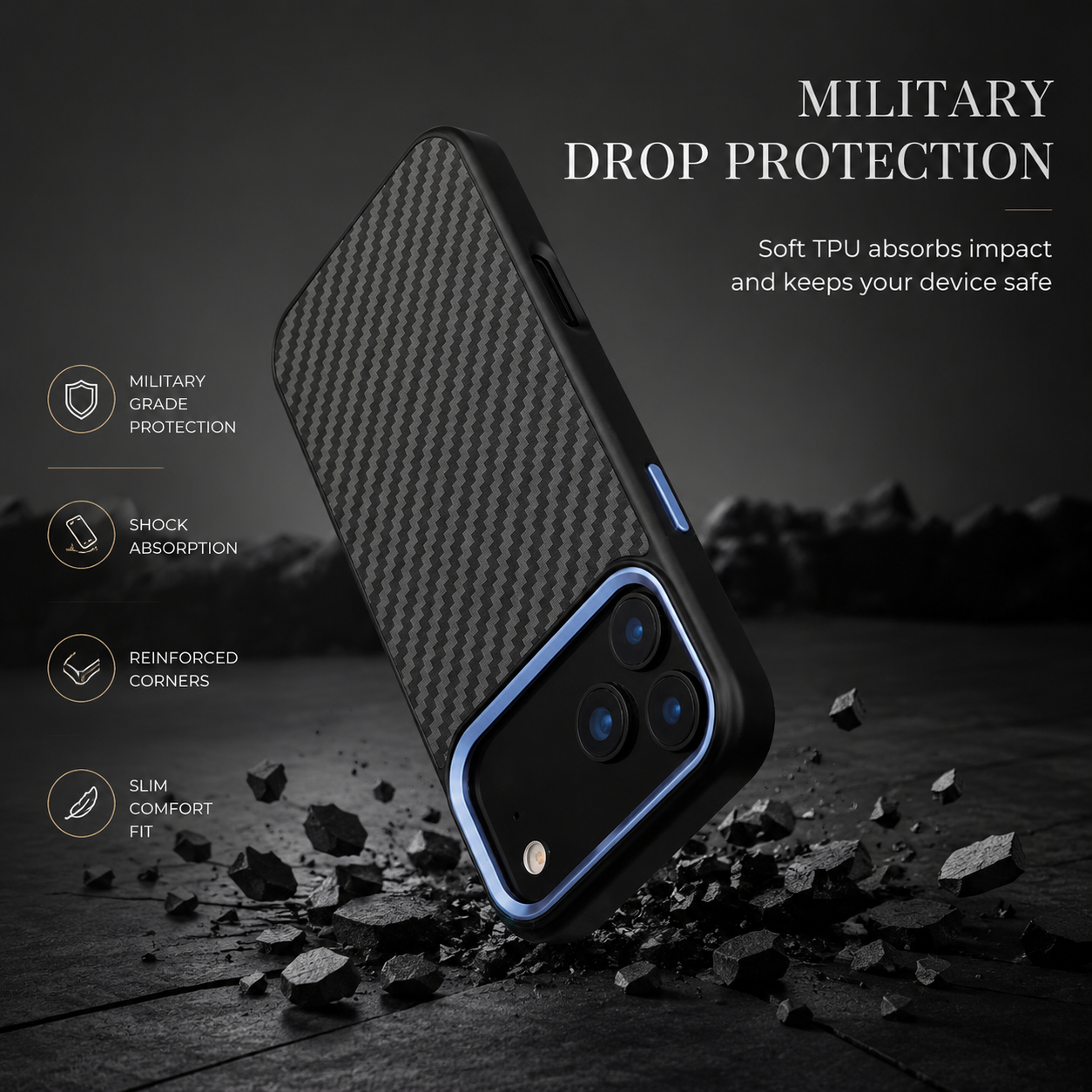 Premium iPhone Case MagSafe Compatible Aramid Fiber Ultra Thin Magnetic Protective Cover Full Coverage Shockproof Lightweight Slim Design Armor Case