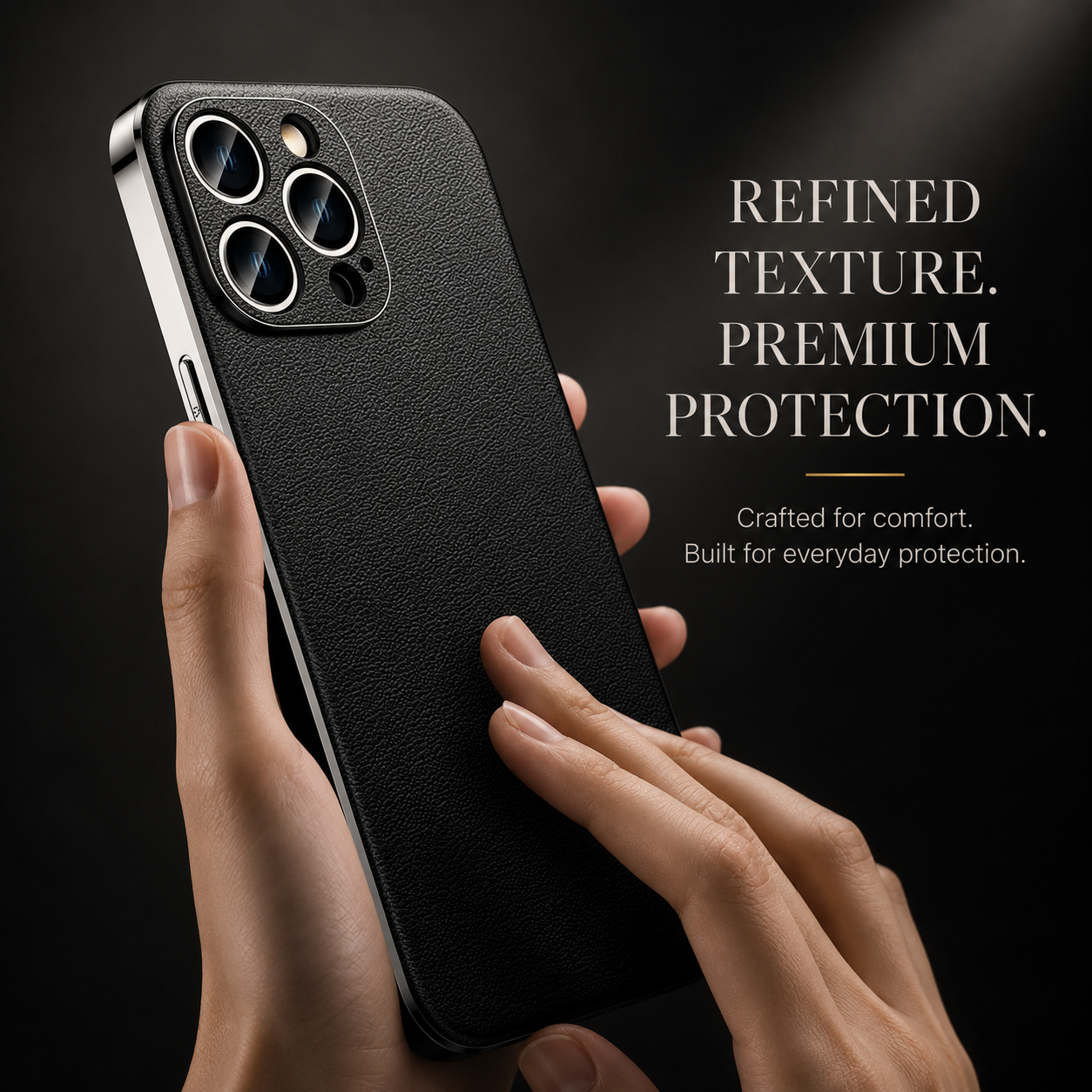Premium iPhone Case Genuine Cowhide Leather Protective Cover MagSafe Compatible Camera Lens Protection Shockproof Plating Frame Slim Full Coverage