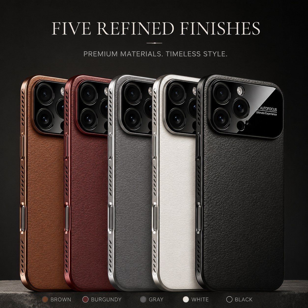 Premium iPhone Case MagSafe Magnetic Leather Border Cover Shockproof Heat Dissipation Camera Protection Anti Fingerprint Slim Full Coverage Design