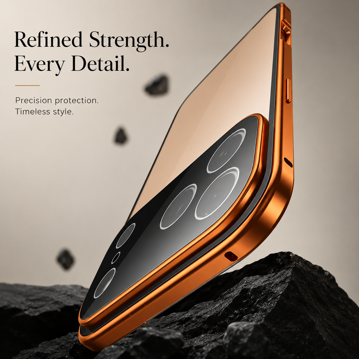 Premium iPhone Case 360 Full Body Protection Magnetic Aluminum Alloy Tempered Glass Double Sided Shockproof Snap Lock Heavy Duty Protective Design