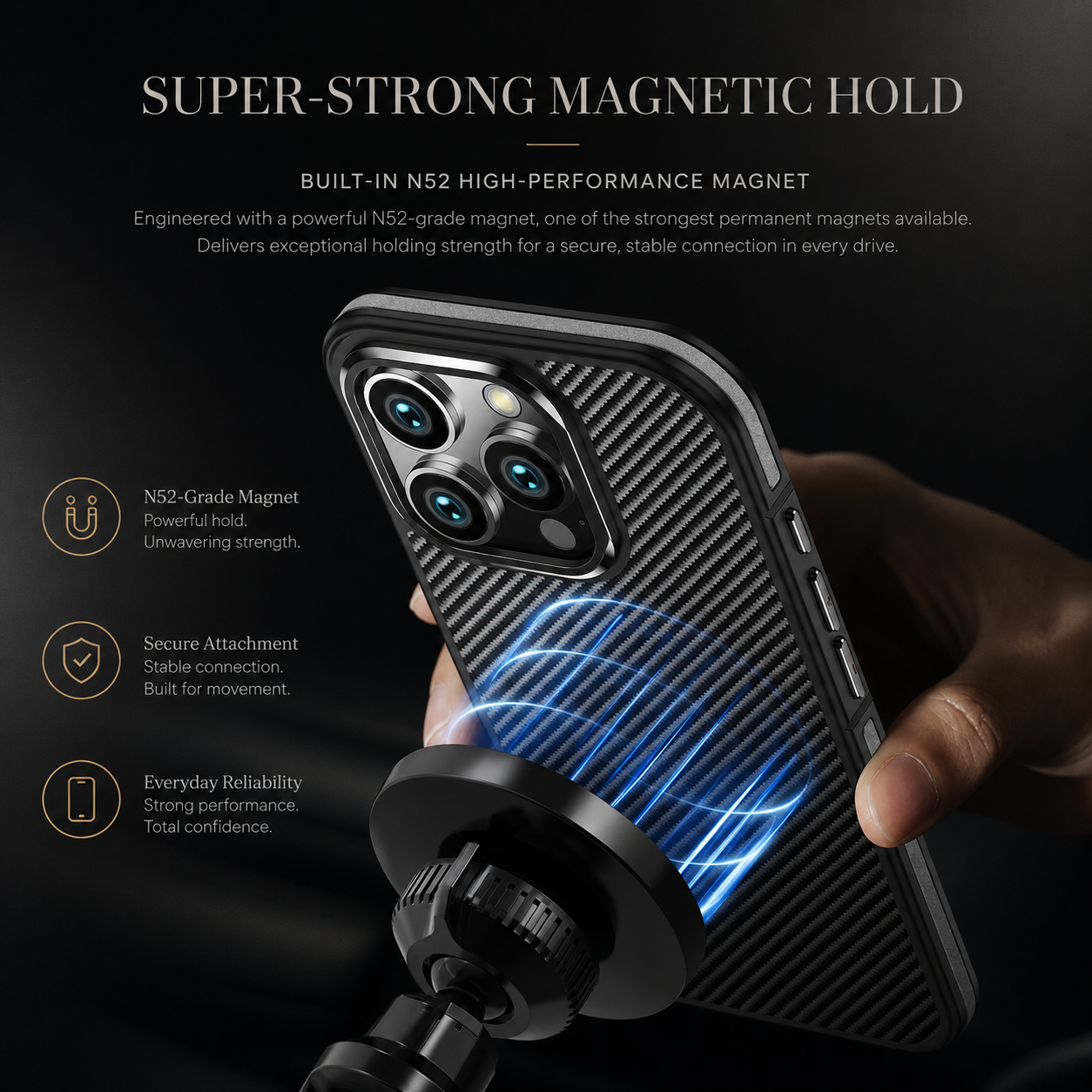 Premium iPhone Case MagSafe Compatible Magnetic Aramid Fiber Protective Cover 600D Carbon Texture Ultra Thin Lightweight Shockproof Camera Protection