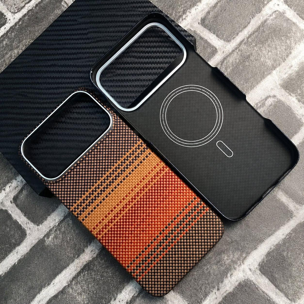 Premium iPhone Case MagSafe Compatible Aramid Carbon Fiber Ultra Thin Magnetic Protective Cover Shockproof Lightweight Slim Minimalist Design