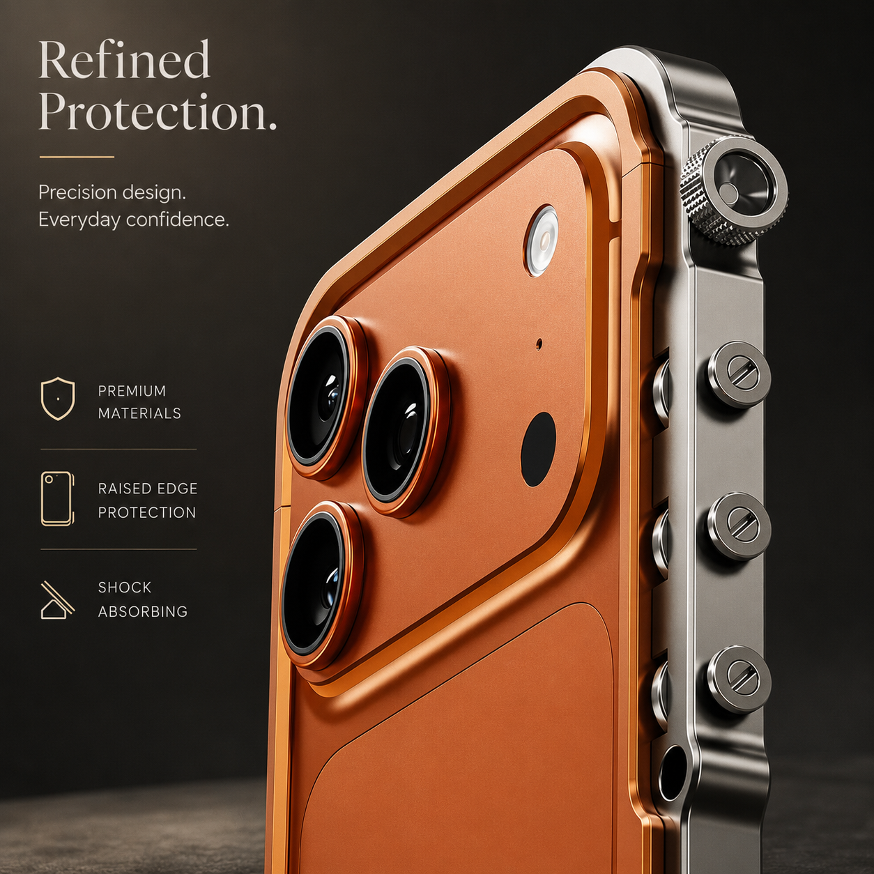 Premium iPhone Case MagSafe Compatible Magnetic Aluminum Bumper Frame Cover Shockproof Edge Protection Heat Dissipation Camera Lens Guard Slim Lightweight