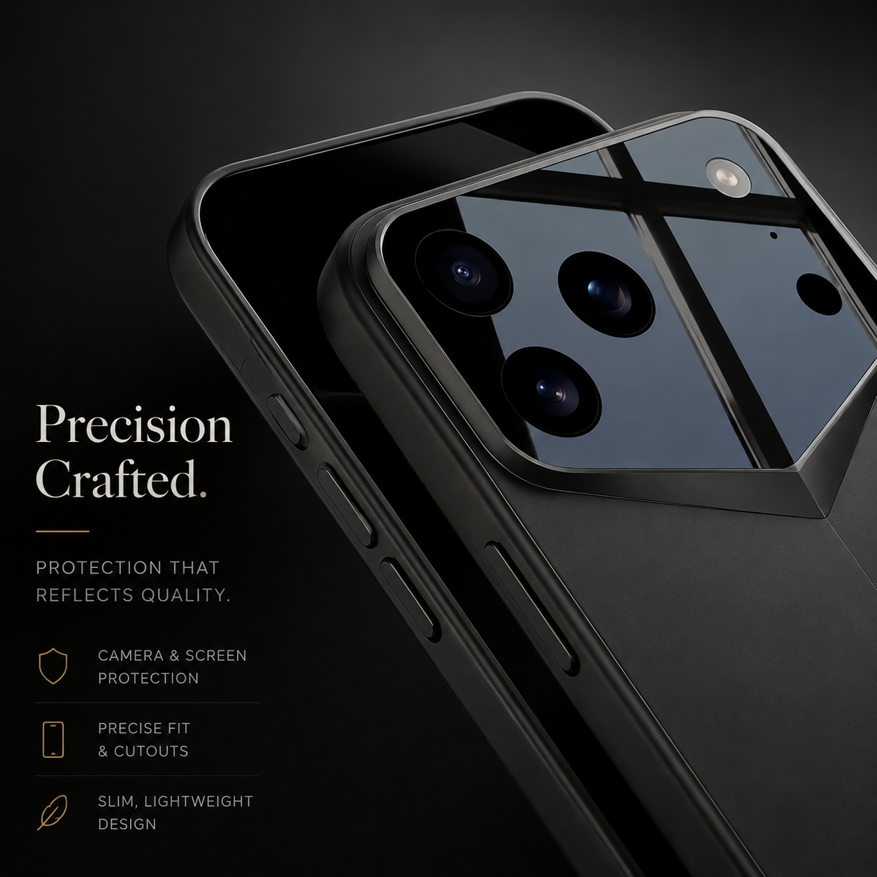 Premium iPhone Case Slim Matte Hard PC Cover Shockproof Anti Fingerprint Full Coverage Camera Lens Protection Lightweight Tough Protective Design