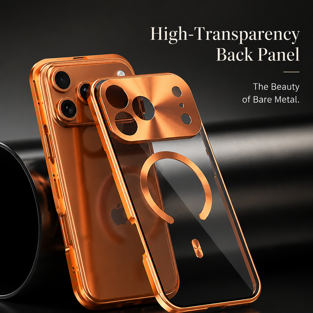 Premium iPhone Case MagSafe Compatible Magnetic Aluminum Frame Privacy Screen Protector Clear Back Shockproof Camera Lens Guard Slim Full Coverage
