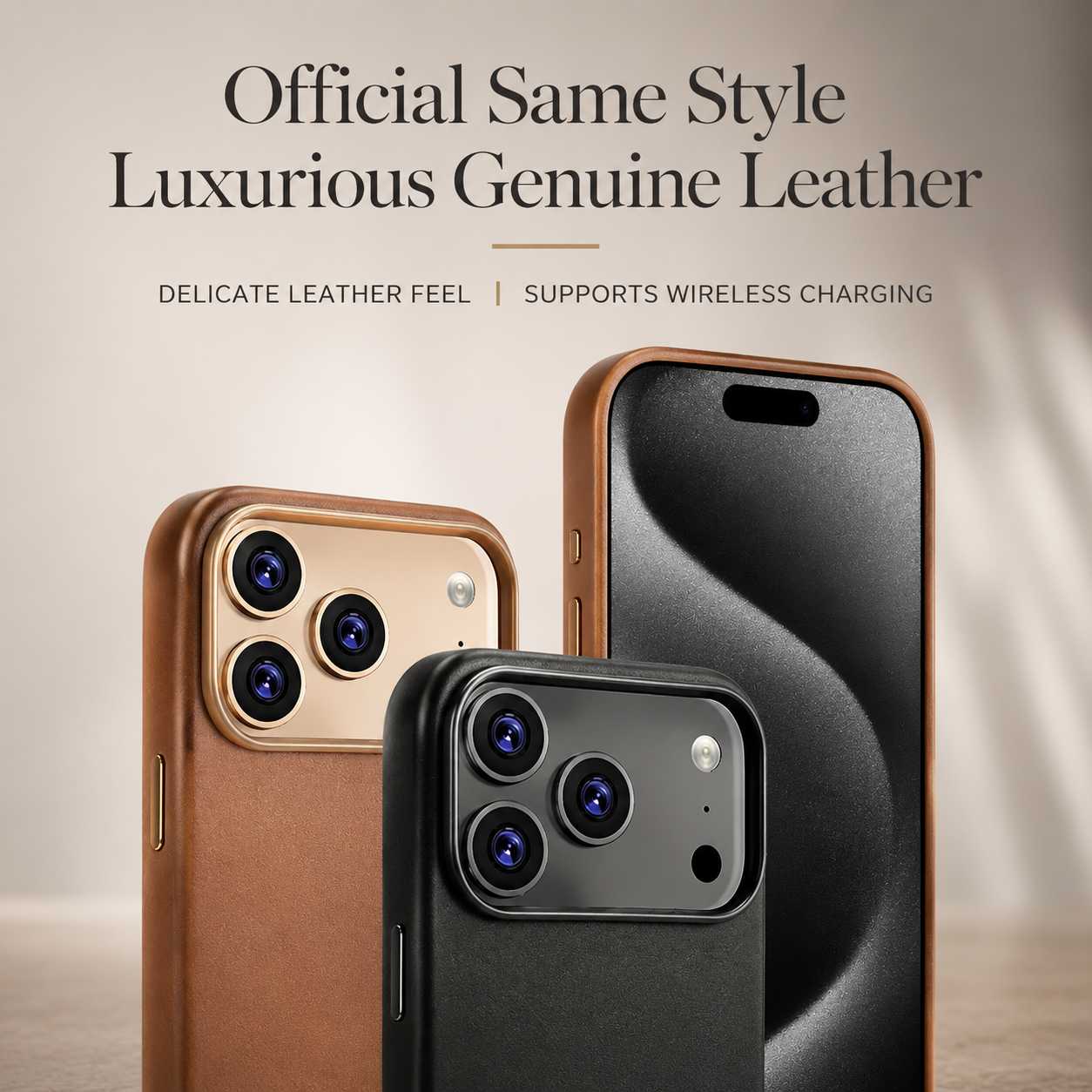 Premium iPhone Case MagSafe Compatible Leather Cover Magnetic Back Shockproof Protective Cover Anti Scratch Slim Half Wrapped Design