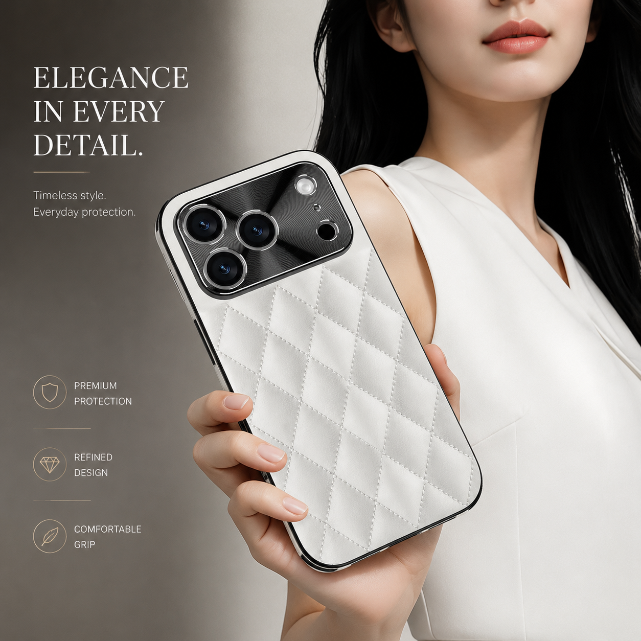 Premium iPhone Case MagSafe Compatible PU Leather Protective Cover Shockproof Camera Lens Protection Anti Scratch Non Slip Slim Full Coverage
