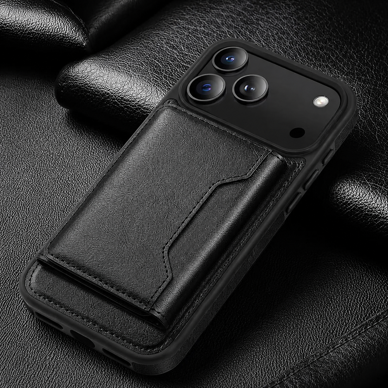Premium iPhone Case MagSafe Compatible PU Leather Wallet Cover Card Holder Magnetic Shockproof Protective Anti Scratch Non Slip Full Coverage Design