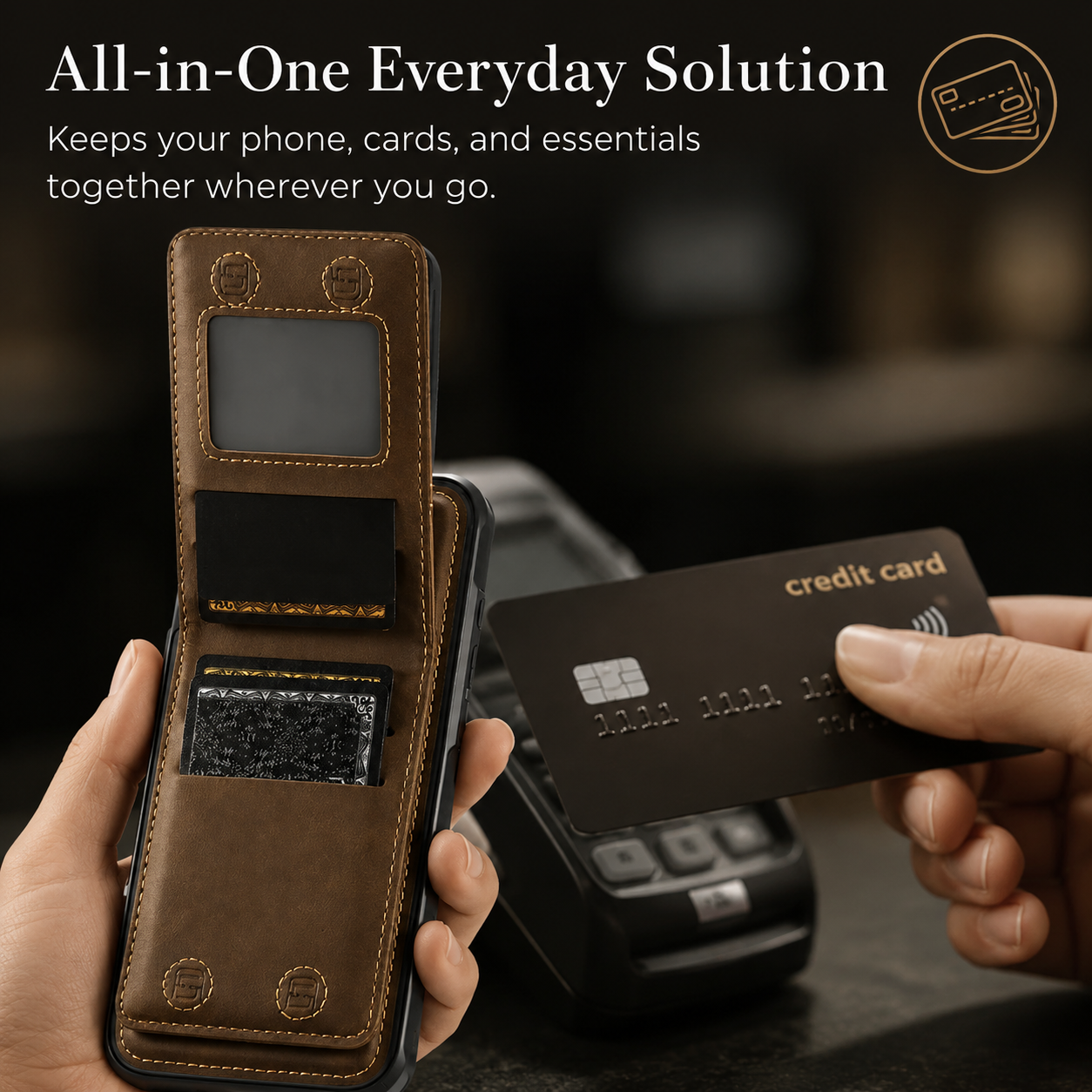 Premium iPhone Case Magnetic Detachable Wallet Flip Cover PU Leather Card Holder Cash Pocket Wrist Strap Shockproof Full Coverage Protective Design