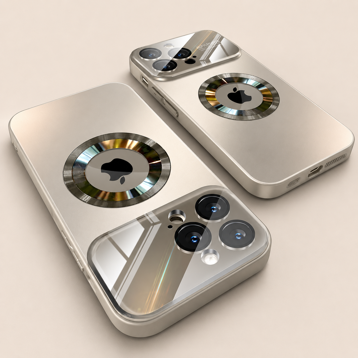 Premium iPhone Case MagSafe Compatible Magnetic Electroplated Glass Cover Shockproof Protective Camera Lens Protection Slim Reflective Hard Back