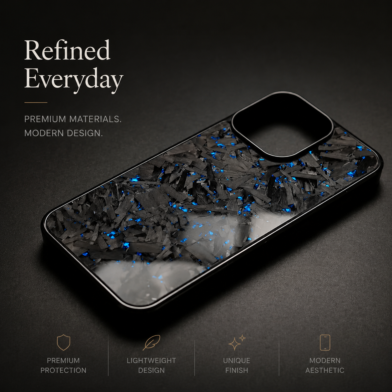 Premium iPhone Case MagSafe Compatible Forged Carbon Fiber Cover TPU Hybrid Full Coverage Magnetic Shockproof Anti Scratch Non Slip Slim Lightweight Protective Design