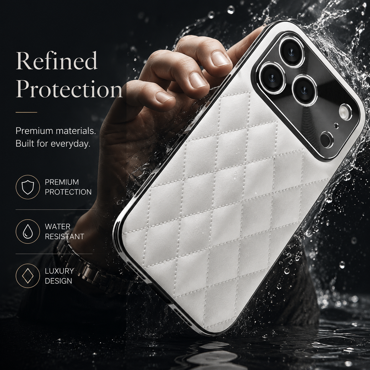 Premium iPhone Case MagSafe Compatible PU Leather Protective Cover Shockproof Camera Lens Protection Anti Scratch Non Slip Slim Full Coverage
