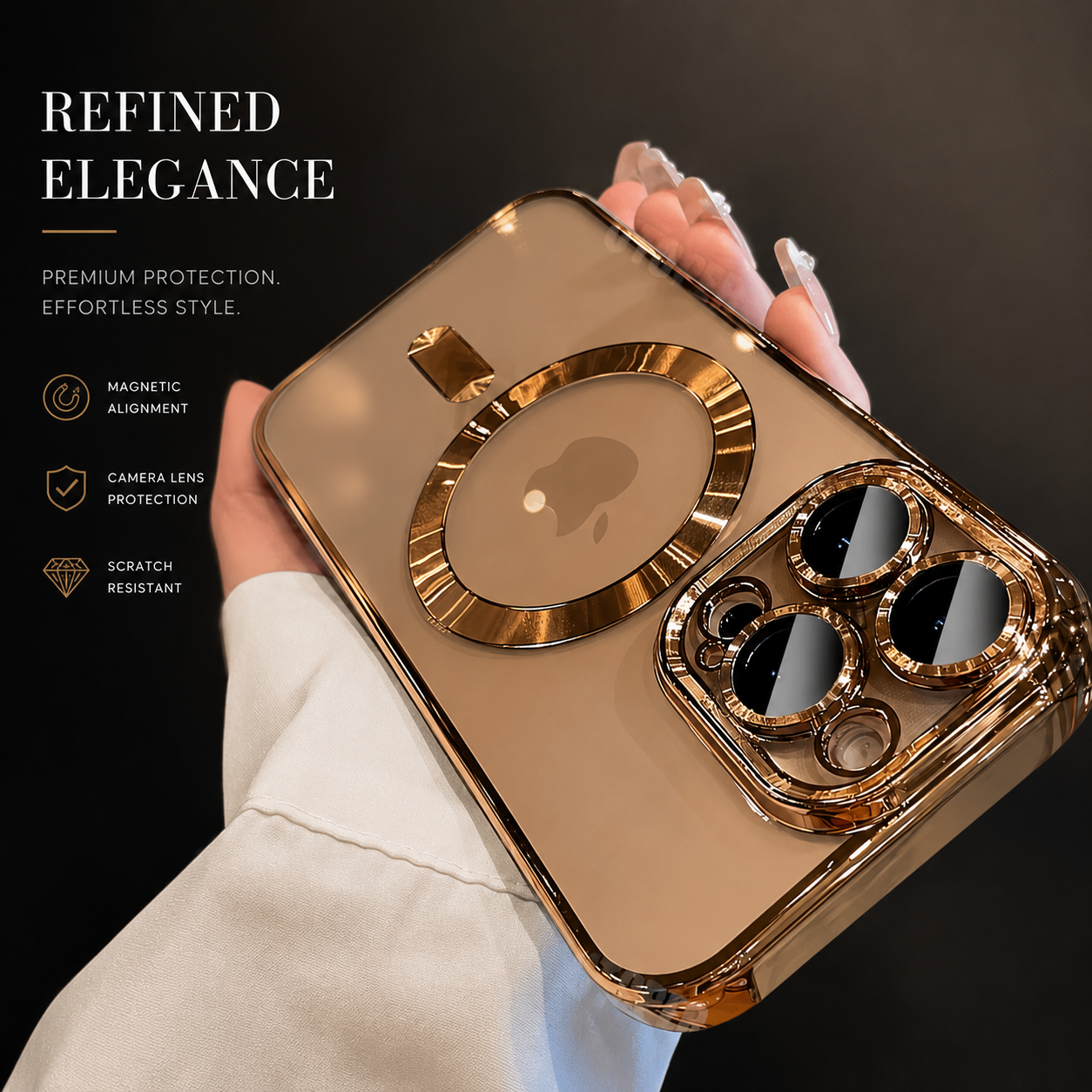 Premium iPhone Case MagSafe Compatible Magnetic Transparent TPU Protective Cover Shockproof Camera Lens Protection Anti Yellowing Slim Full Coverage