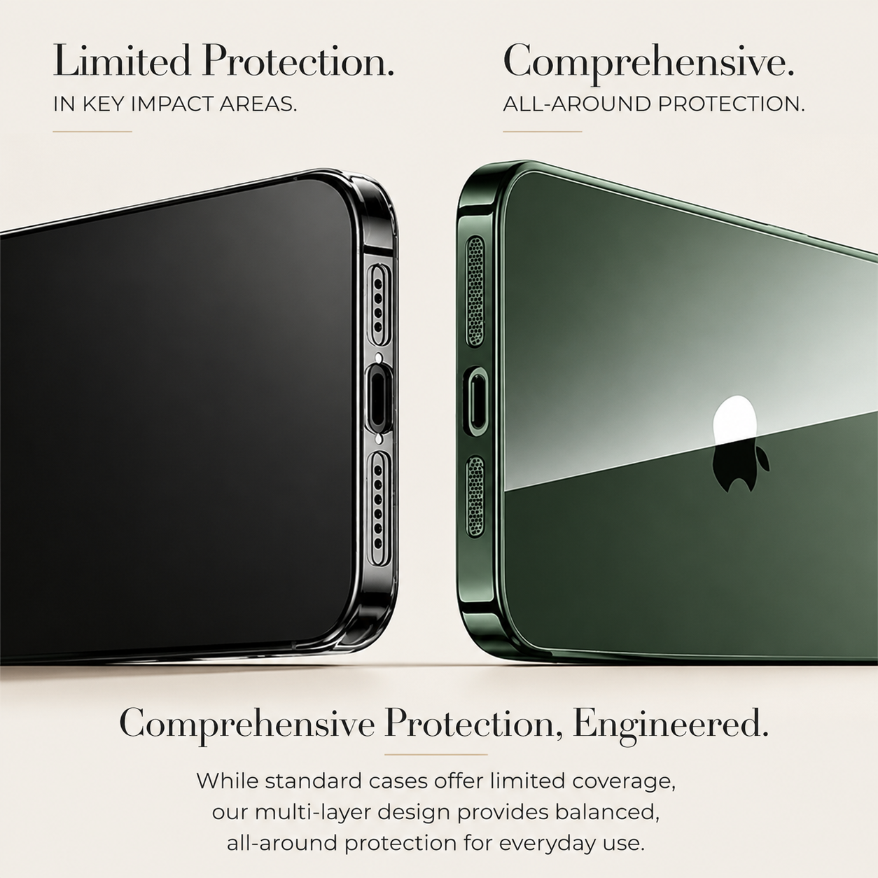 Premium iPhone Case MagSafe Compatible Transparent Shockproof Protective Cover Clear Hard Back Silicone Bumper Camera Lens Protection Ultra Thin Full Coverage
