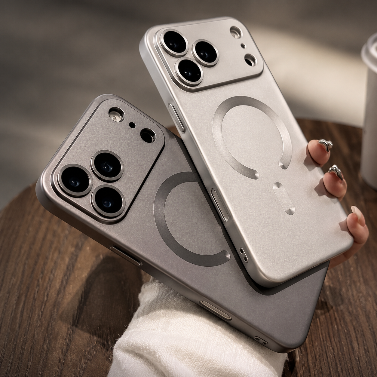 Premium iPhone Case MagSafe Compatible Magnetic Metallic Finish Shockproof Protective Cover Wireless Charging Camera Lens Protection Slim Soft Full Coverage