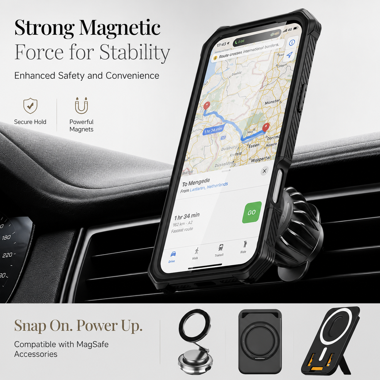 Premium Magnetic Military Grade iPhone Case Dual Layer Shockproof Heavy Duty Protective Cover MagSafe Compatible Anti Scratch Full Coverage Slim Armor Case