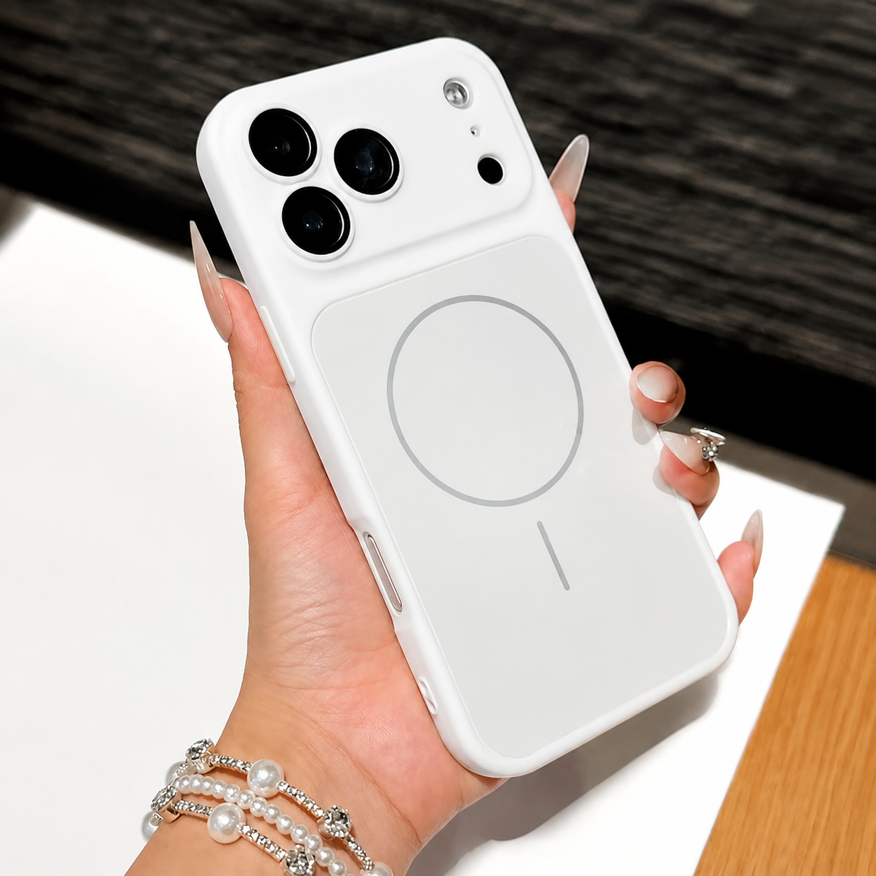 Premium iPhone Case MagSafe Compatible Magnetic Matte Protective Cover Shockproof PC Back Glass Camera Lens Guard Anti Fingerprint Slim Full Coverage Design