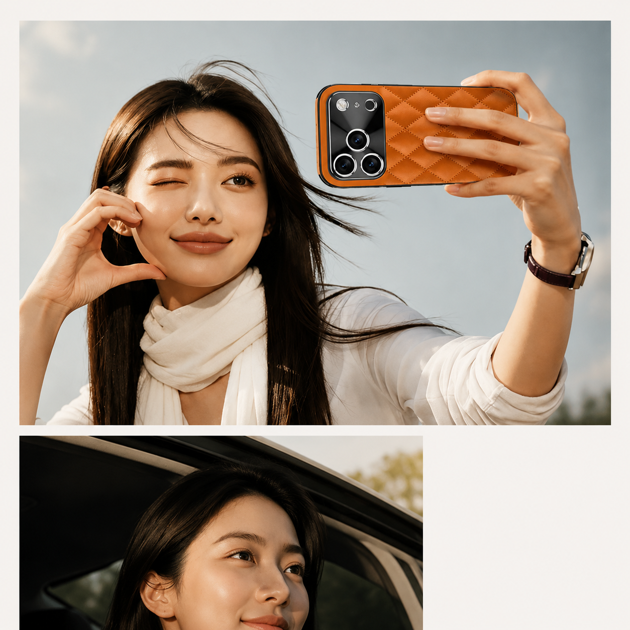 Premium iPhone Case MagSafe Compatible PU Leather Protective Cover Shockproof Camera Lens Protection Anti Scratch Non Slip Slim Full Coverage