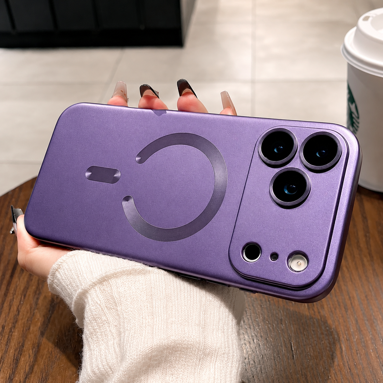 Premium iPhone Case MagSafe Compatible Magnetic Metallic Finish Shockproof Protective Cover Wireless Charging Camera Lens Protection Slim Soft Full Coverage