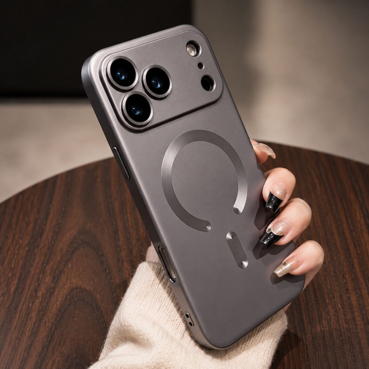 Premium iPhone Case MagSafe Compatible Magnetic Metallic Finish Shockproof Protective Cover Wireless Charging Camera Lens Protection Slim Soft Full Coverage