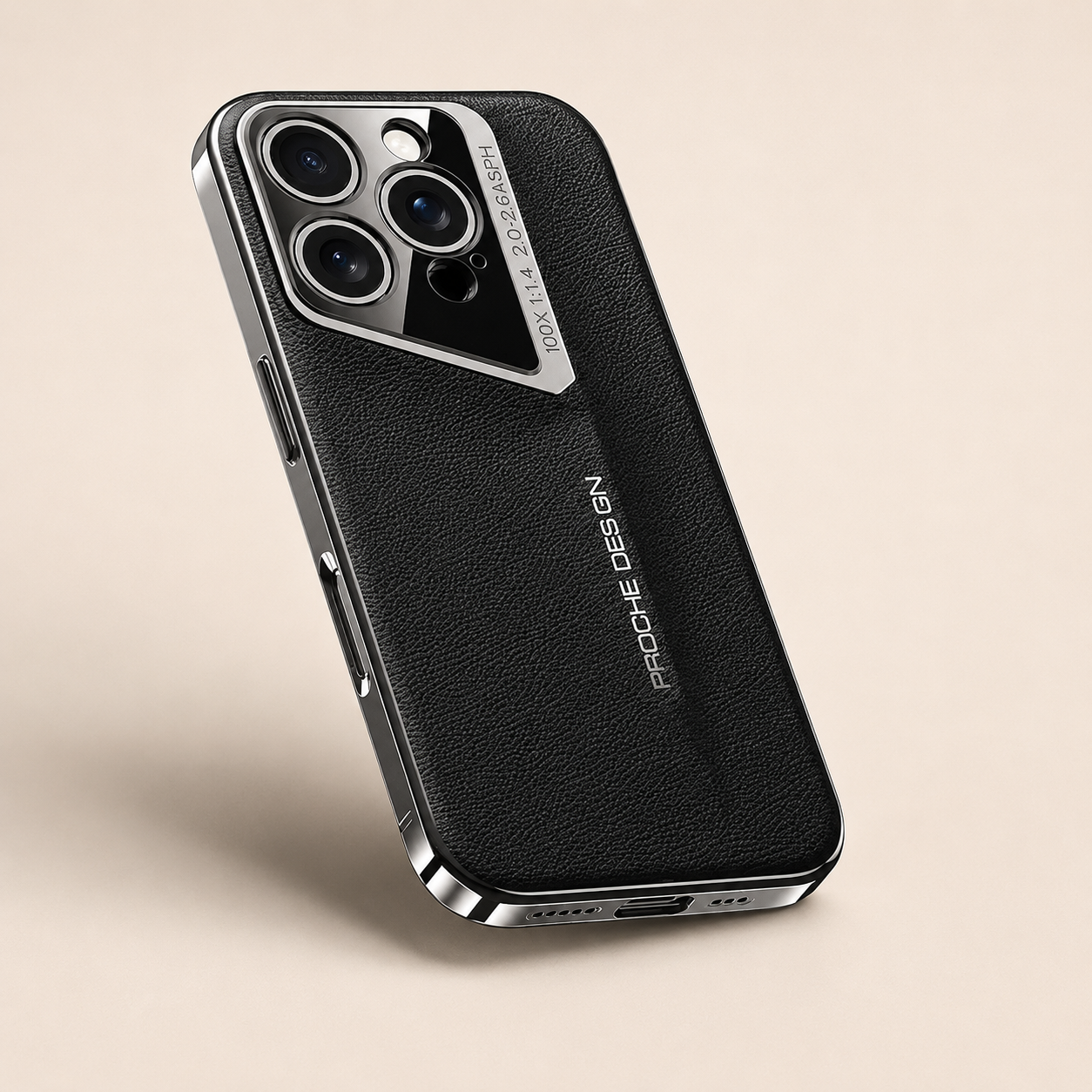 Premium iPhone Case Genuine Leather Shockproof Protective Cover Electroplated Hard Back Camera Lens Protection Anti Slip Grip Slim Full Coverage