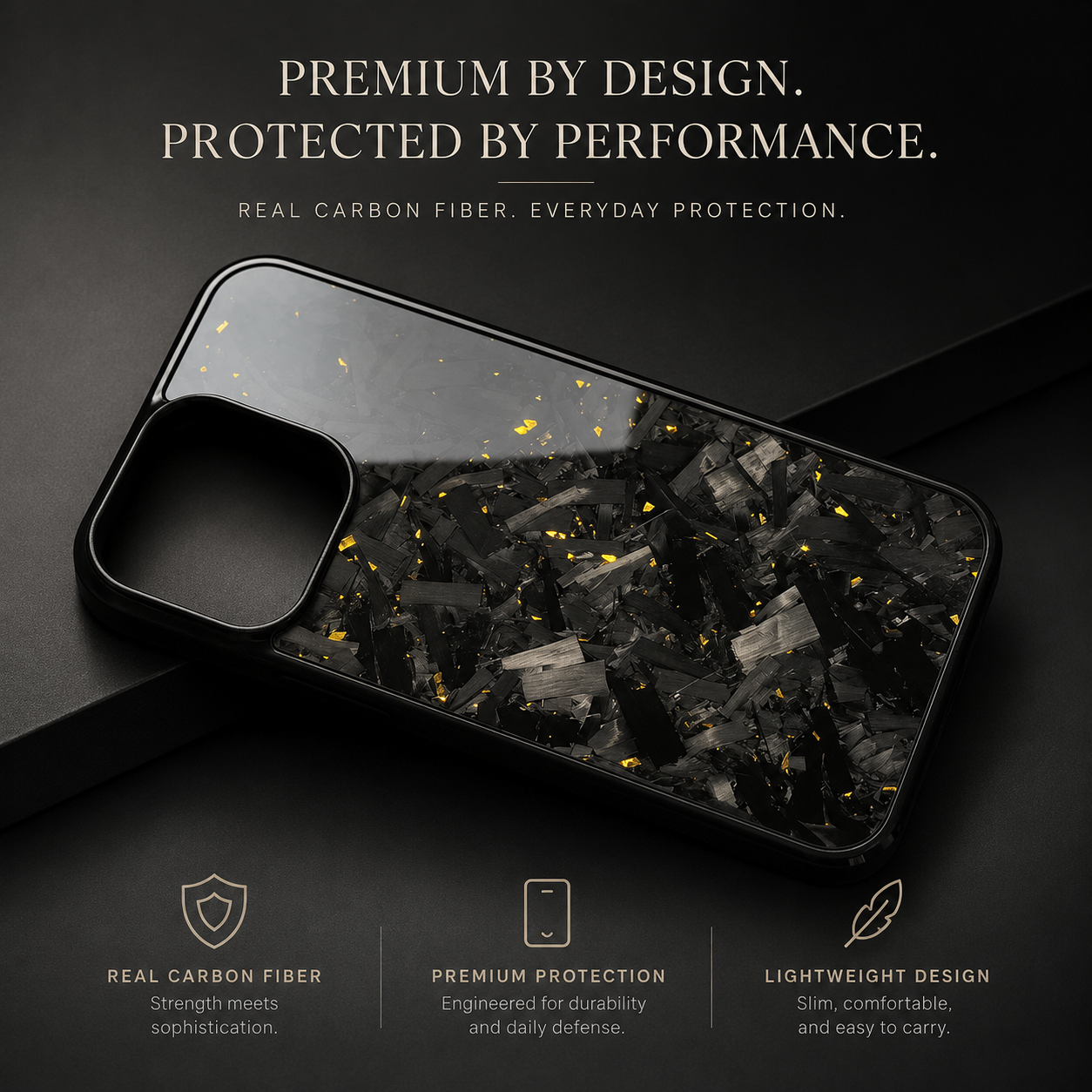 Premium iPhone Case MagSafe Compatible Forged Carbon Fiber Cover TPU Hybrid Full Coverage Magnetic Shockproof Anti Scratch Non Slip Slim Lightweight Protective Design