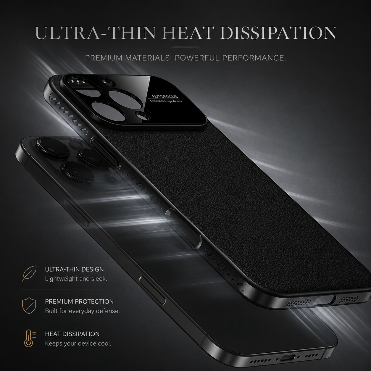 Premium iPhone Case MagSafe Magnetic Leather Border Cover Shockproof Heat Dissipation Camera Protection Anti Fingerprint Slim Full Coverage Design
