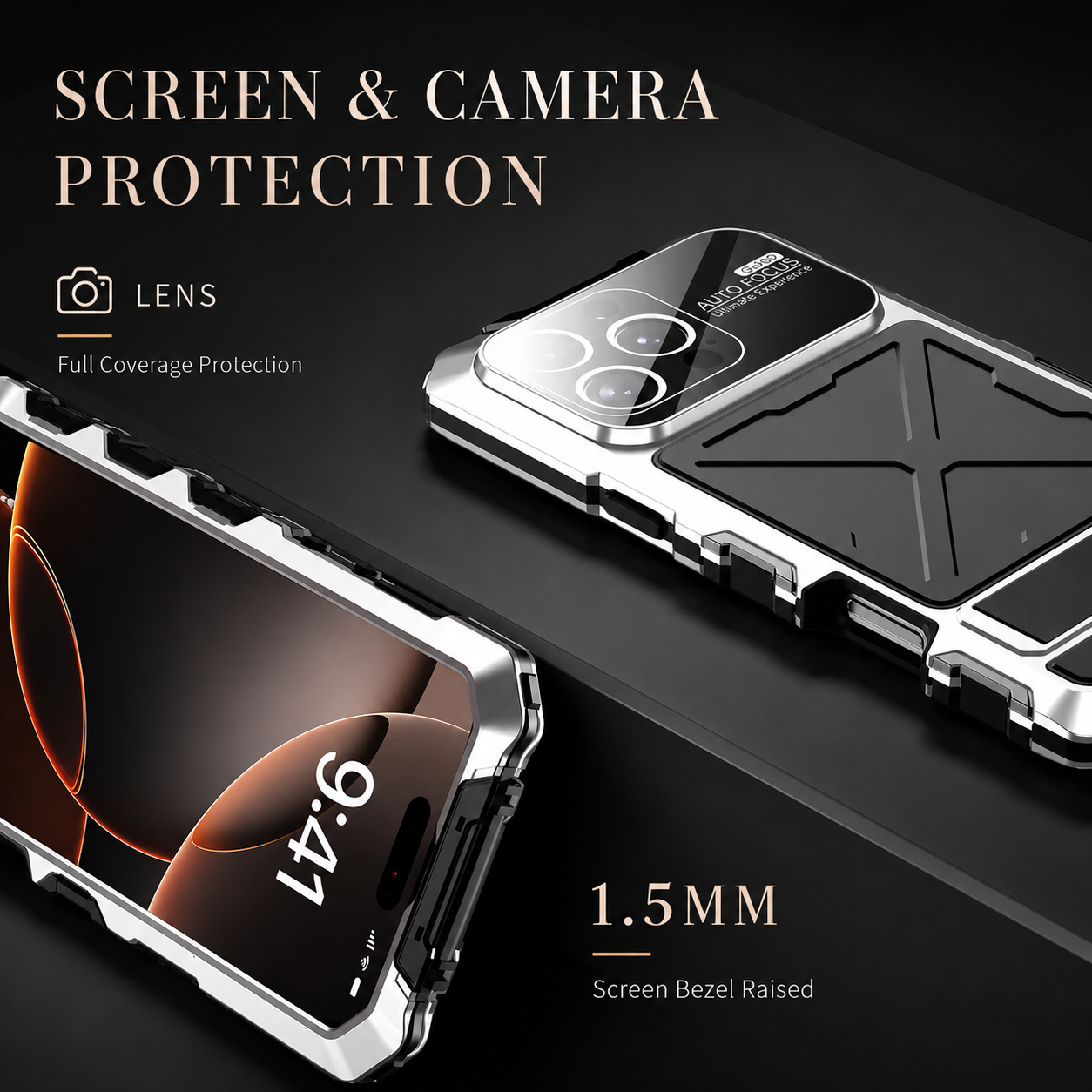 Premium iPhone Case MagSafe Compatible Magnetic Protective Cover 360 Metal Lock Frame Dual Tempered Glass Shockproof Camera Lens Guard Full Body Ultra Thin Design