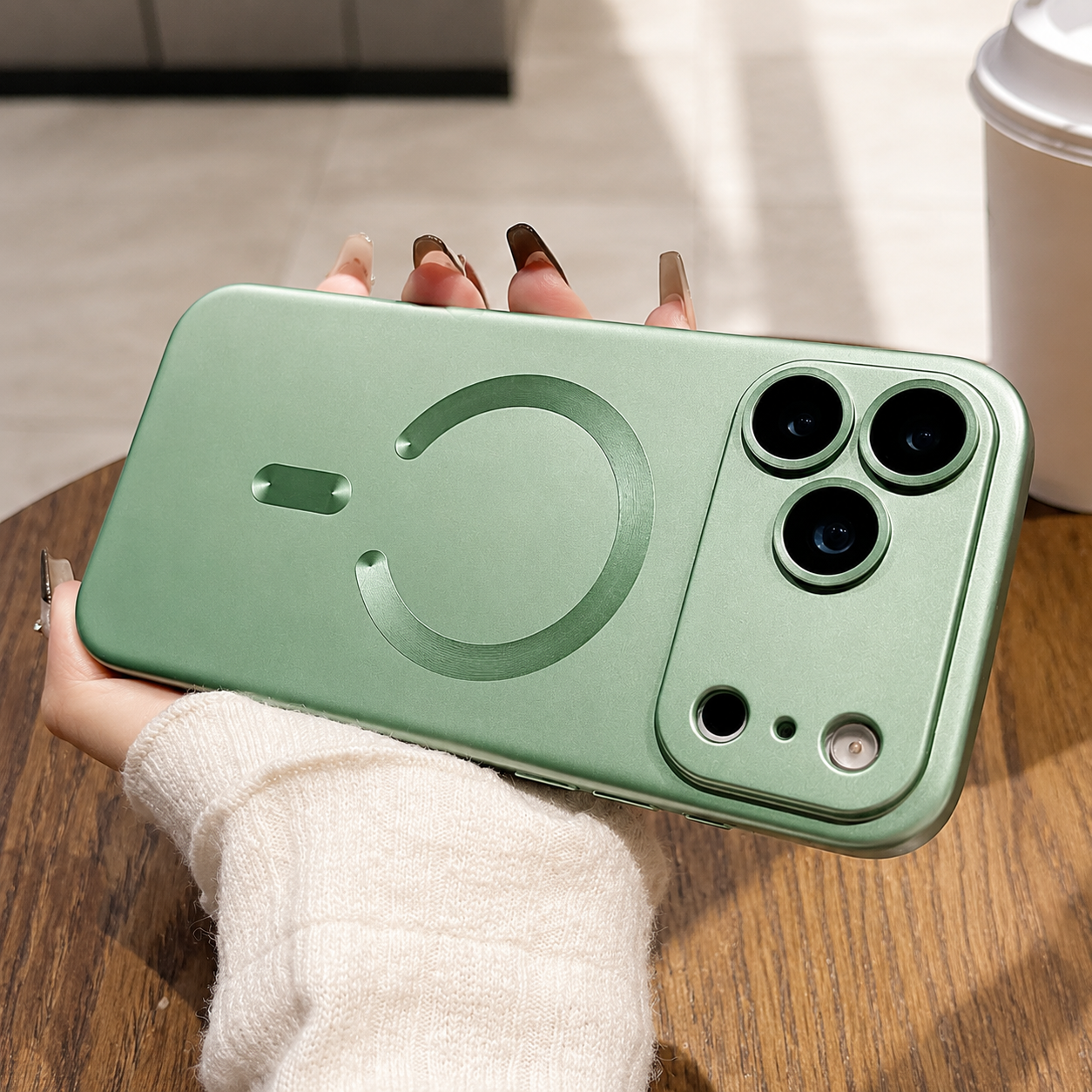 Premium iPhone Case MagSafe Compatible Magnetic Metallic Finish Shockproof Protective Cover Wireless Charging Camera Lens Protection Slim Soft Full Coverage